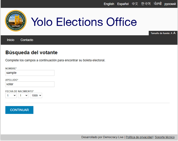Translated Ballot 3 - Spanish